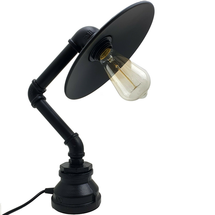 Industriële tafellamp | Dreef | Pijpverlichting | Zwart