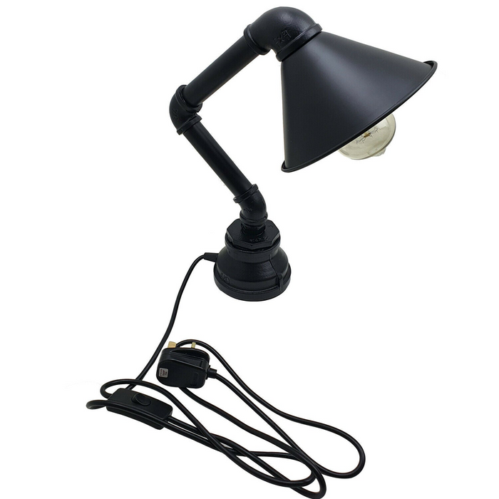 Vintage Table Lamp | Gwen | Pipe Lighting | Black