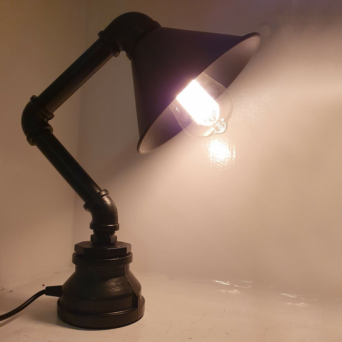 Vintage Table Lamp | Gwen | Pipe Lighting | Black