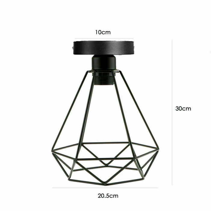 Kooi-plafondlamp | Fred | Industriële stijl | Zwart