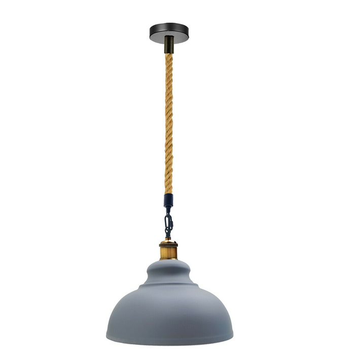 Moderne hanglamp | Zak | Henneptouw | 1-weg | Grijs