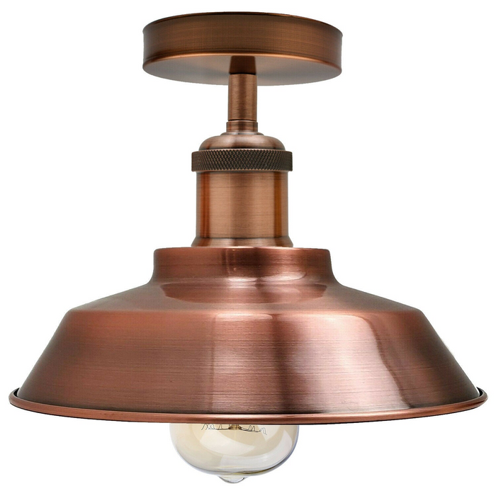 Industriële plafondlamp | Kol | Metalen kap | Koper