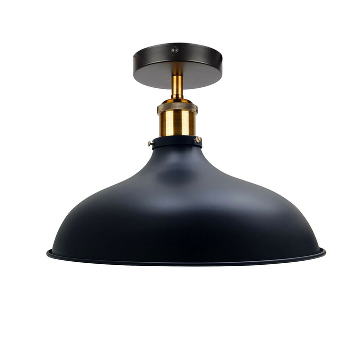 Moderne plafondlamp | Clarky | Metalen koepel | Zwart