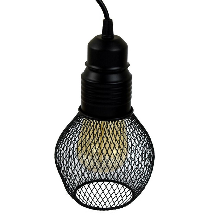 Modern Pendant Light | Nola | Cage Light | 1 Way | Black