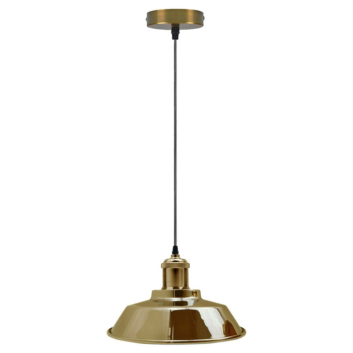 Vintage hanglamp | Velma | Metalen kap | 1-weg | Frans goud