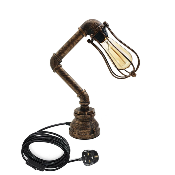 Industriële tafellamp | Nori | Pijpverlichting | E27-lamp (optioneel)