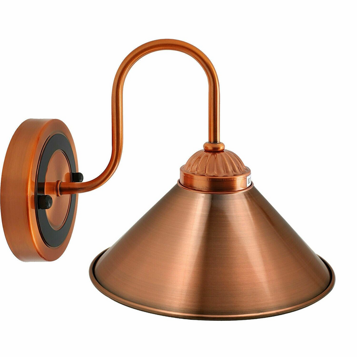 Vintage wandlamp | Jac | Metalen kegel | Koperkleurig