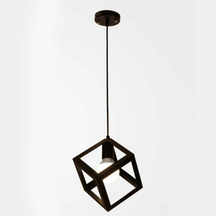 Moderne hanglamp | Xavier | Metalen Vierkant | Zwart