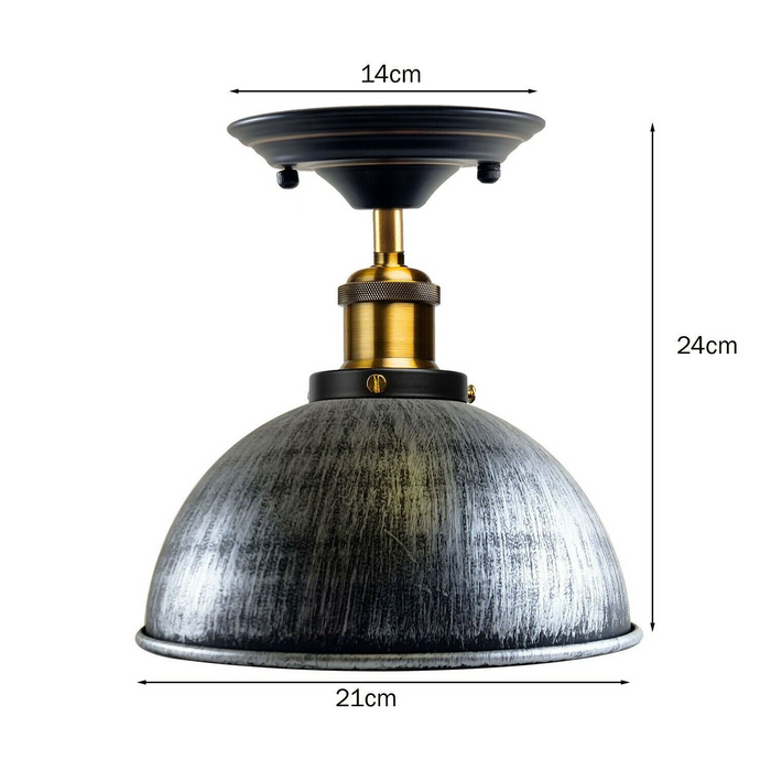 Vintage inbouwplafondlamp | Fati | Metalen koepel | Verschillende kleuren