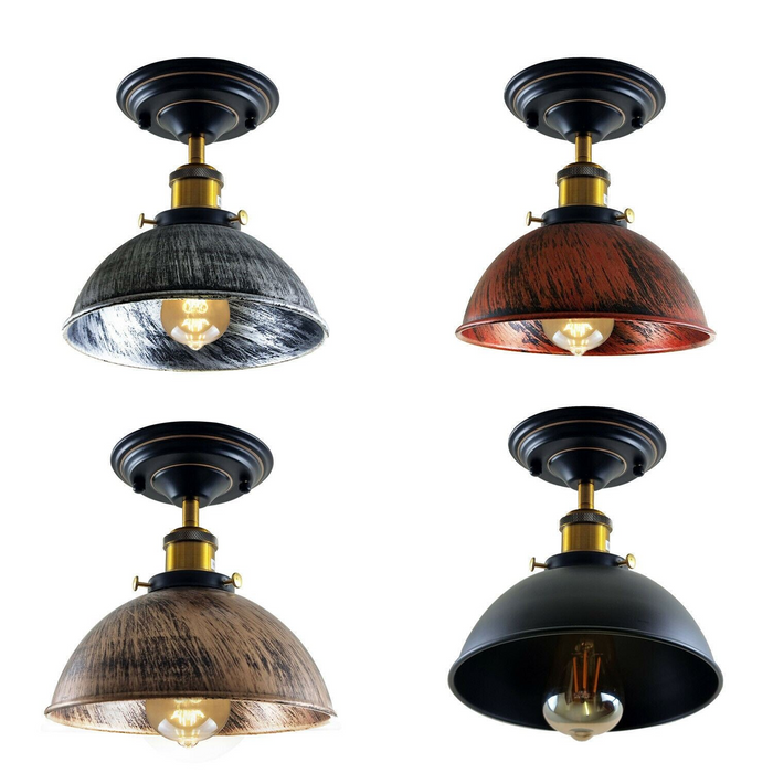Vintage inbouwplafondlamp | Fati | Metalen koepel | Verschillende kleuren