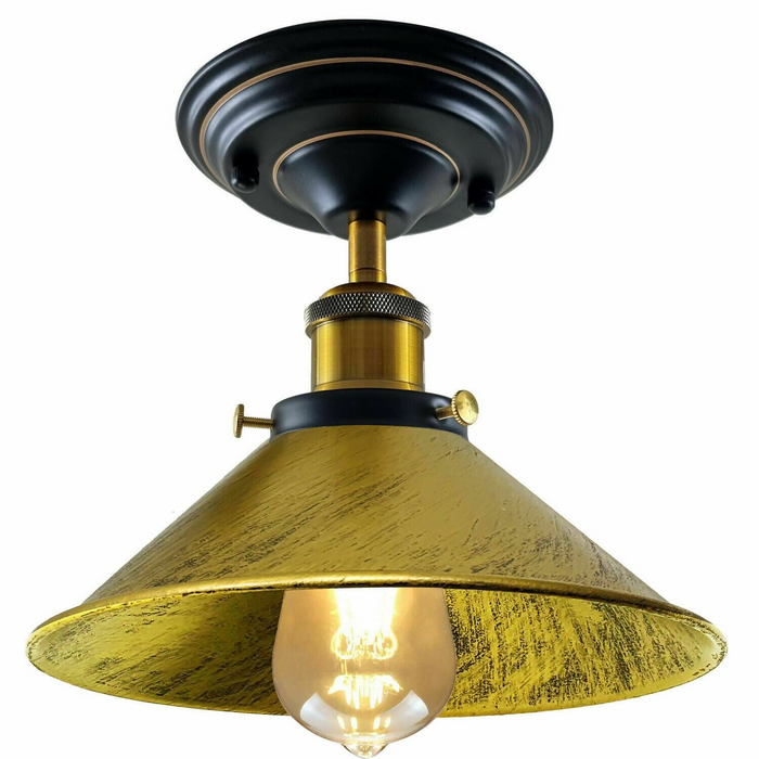 Vintage inbouwplafondlamp | Geloof | Metalen kap | Verschillende kleuren