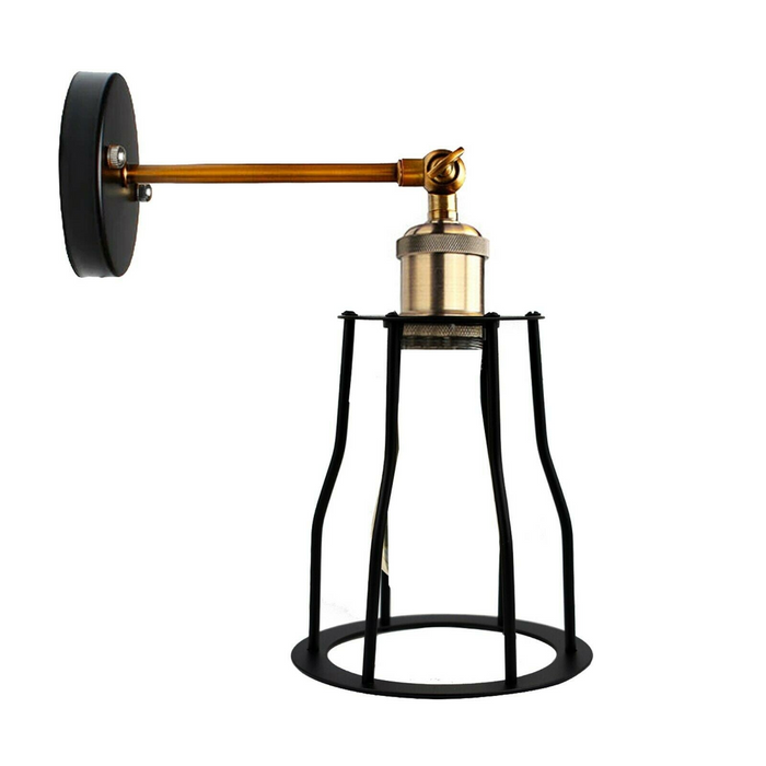 Moderne wandlamp | Gaël | Mokvorm | Zwart gekleurd