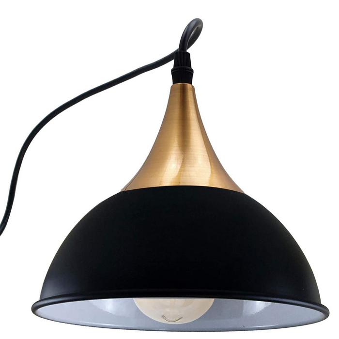 Moderne clusterhanglamp | Orla | Metalen koepel | 3-weg | Zwart