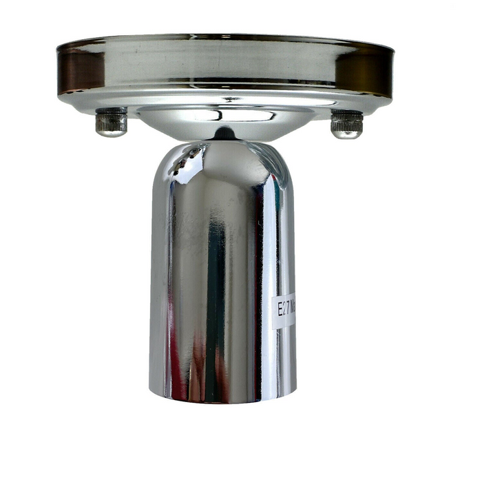 Vintage Bulb Holder | Bruce | E27 Lamp Base | Metal | Chrome
