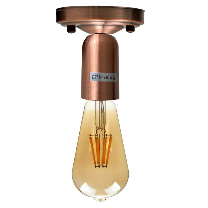 Vintage lamphouder | Bruce | E27 Lampvoet | Metaal | Koper