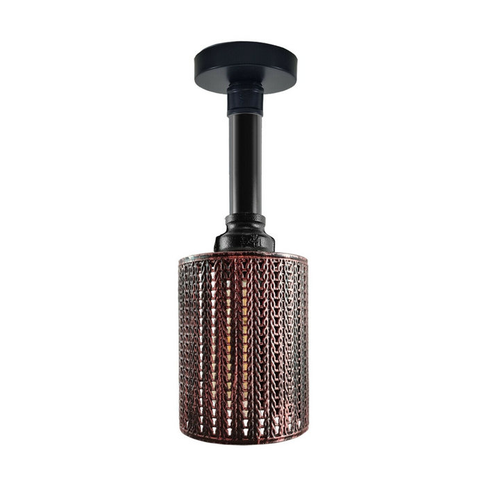 Kooi-plafondlamp | Kristy | Industriële stijl | Rustiek rood