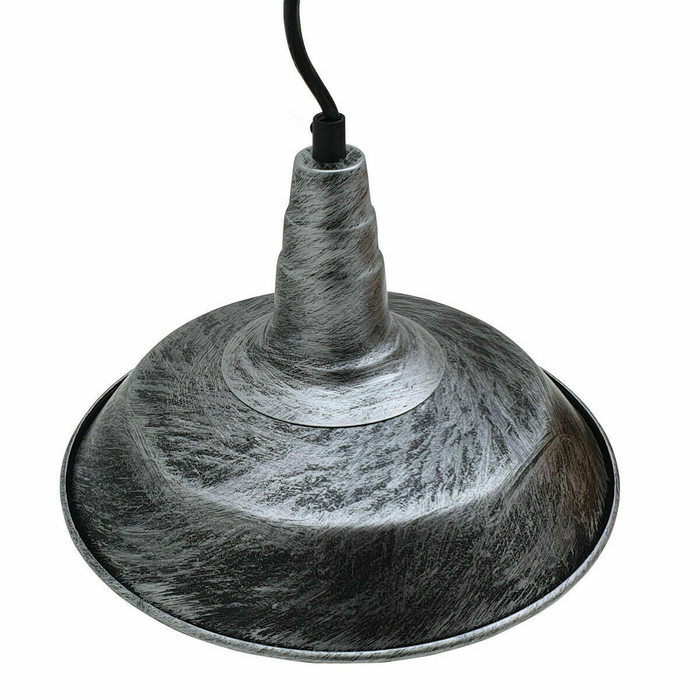 Industriële hanglamp | Tukker | Metalen kap | 1-weg | Zilver Messing